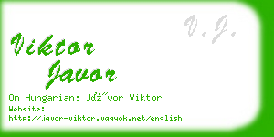 viktor javor business card